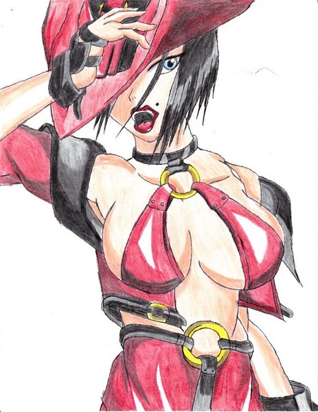 A drawing of I-No from Guilty Gear.