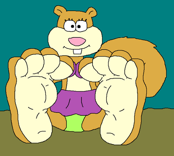 Sandy cheeks tickled for science. 