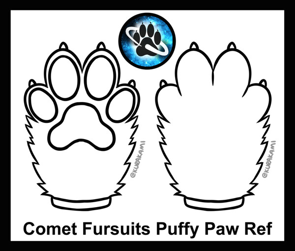 Puffy Paw Template by JupiterX Fur Affinity [dot] net