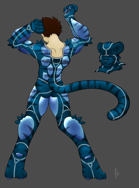 Blue Tiger Suit TF by rei98 -- Fur Affinity [dot] net