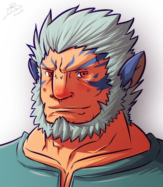 A small Mordecai mugshot (Fire Emblem Intelligent Systems) Trying a more ad...